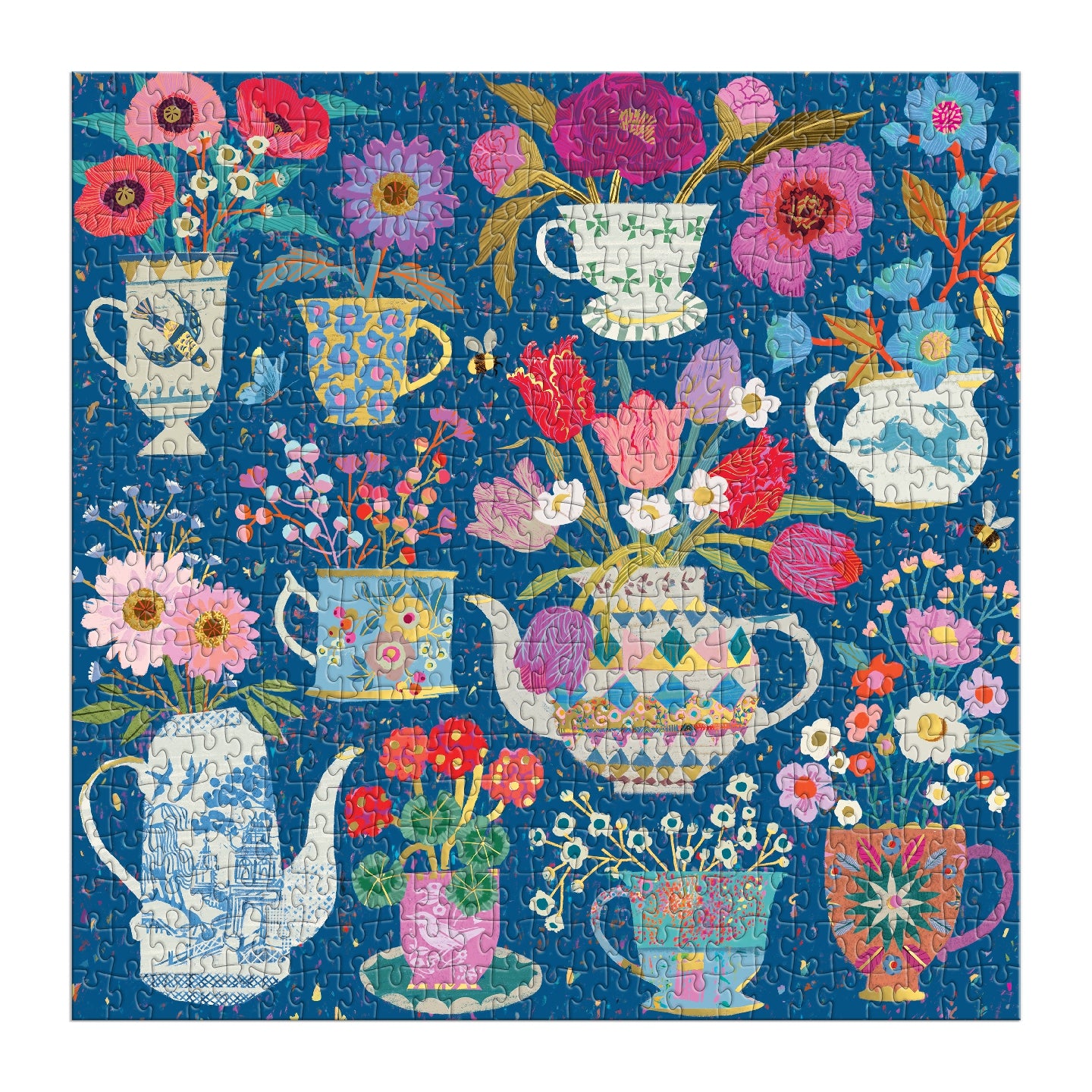 GALISON Victoria Ball Potted Teacups 500 Piece Foil Puzzle