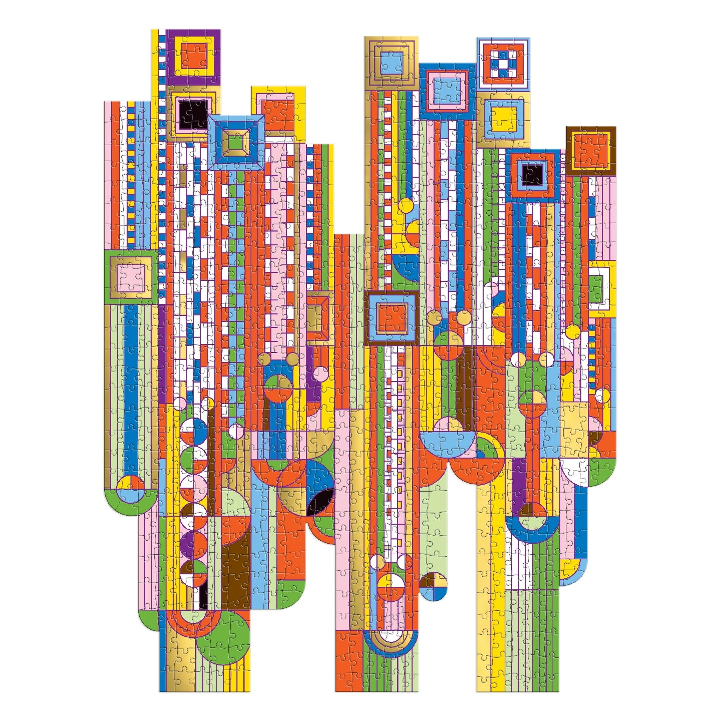 GALISON Frank Lloyd Wright Saguaro Cactus & Forms 750 Piece Shaped Foil Puzzle