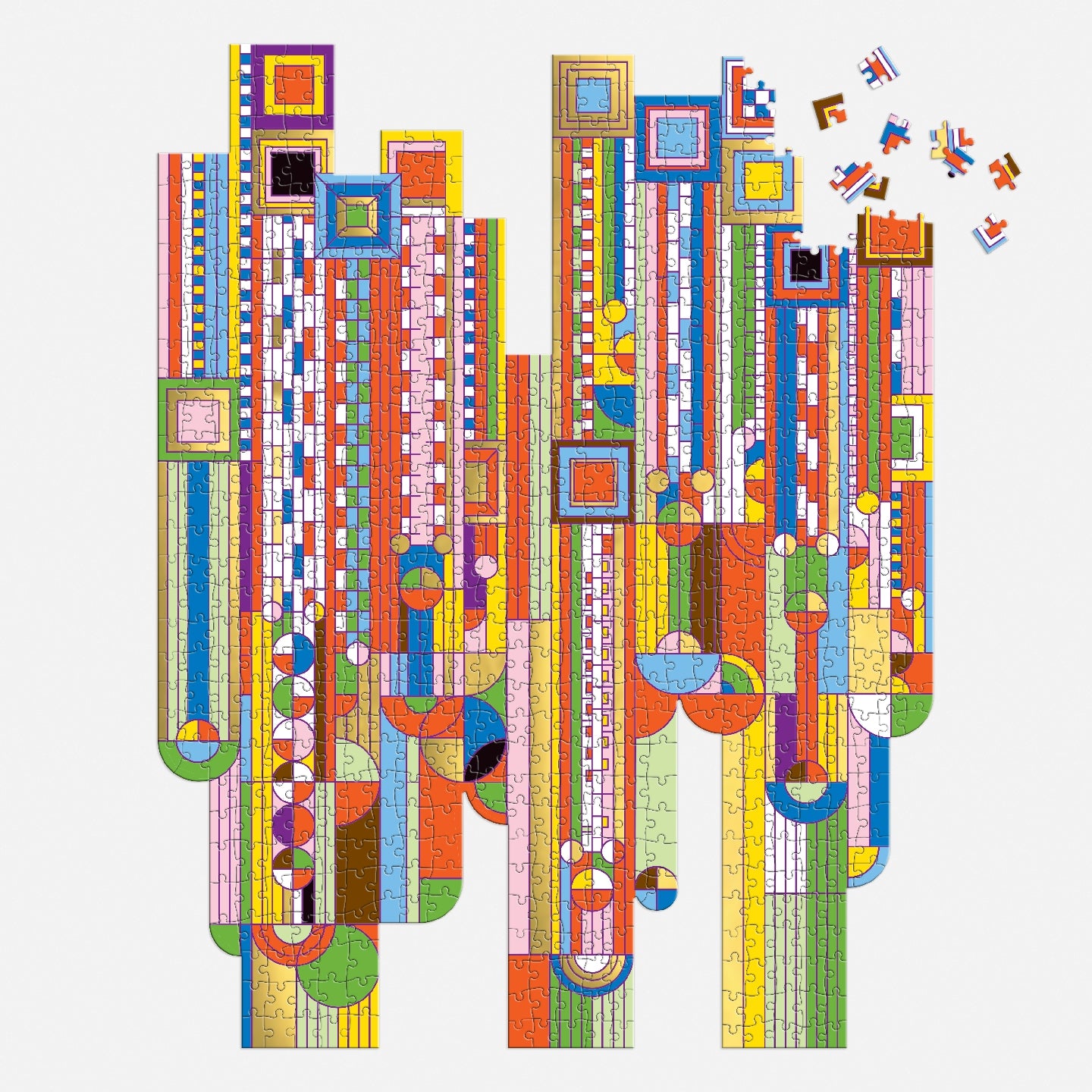 GALISON Frank Lloyd Wright Saguaro Cactus & Forms 750 Piece Shaped Foil Puzzle