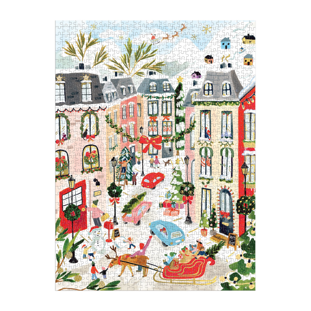 GALISON Merriest Village 1000 Piece Foil Puzzle