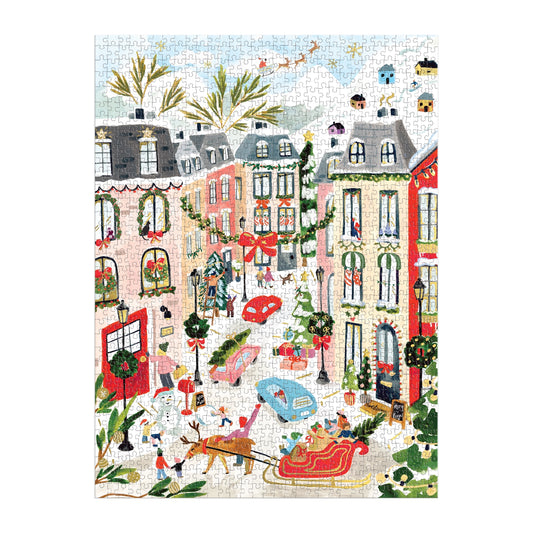 GALISON Merriest Village 1000 Piece Foil Puzzle