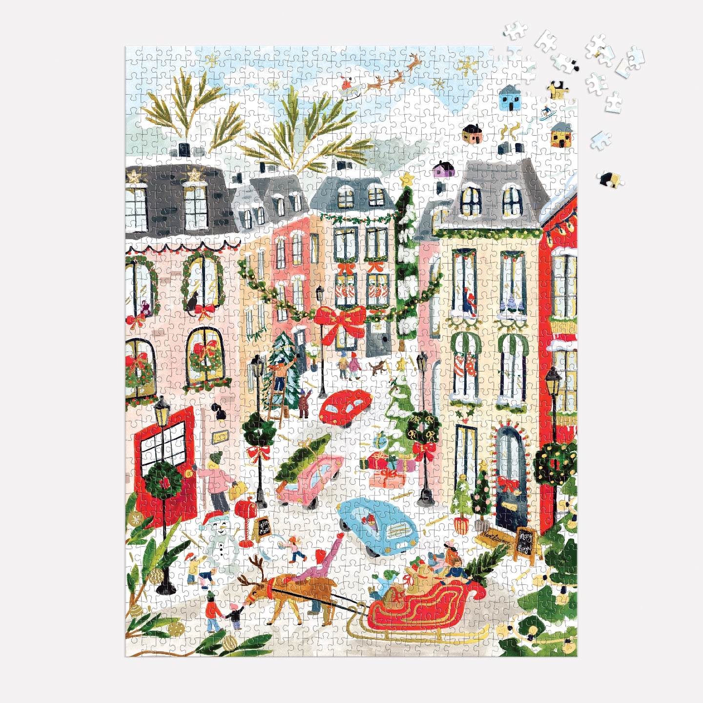 GALISON Merriest Village 1000 Piece Foil Puzzle