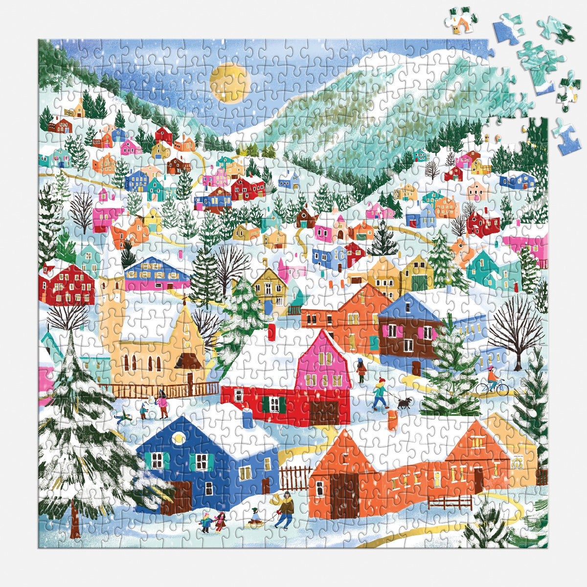 GALISON Swiss Alpine Village 500 Piece Foil Puzzle