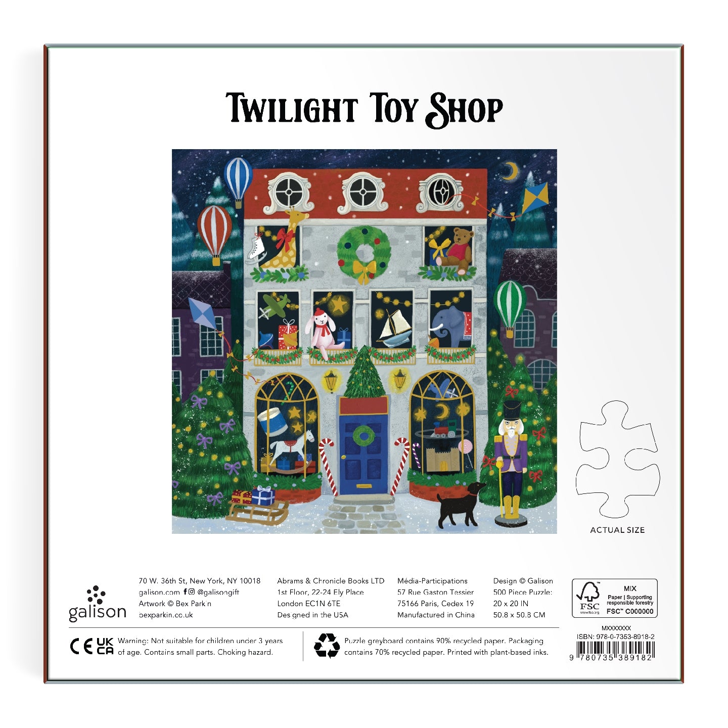 GALISON Twilight Toy Shop 500 Piece Foil Puzzle