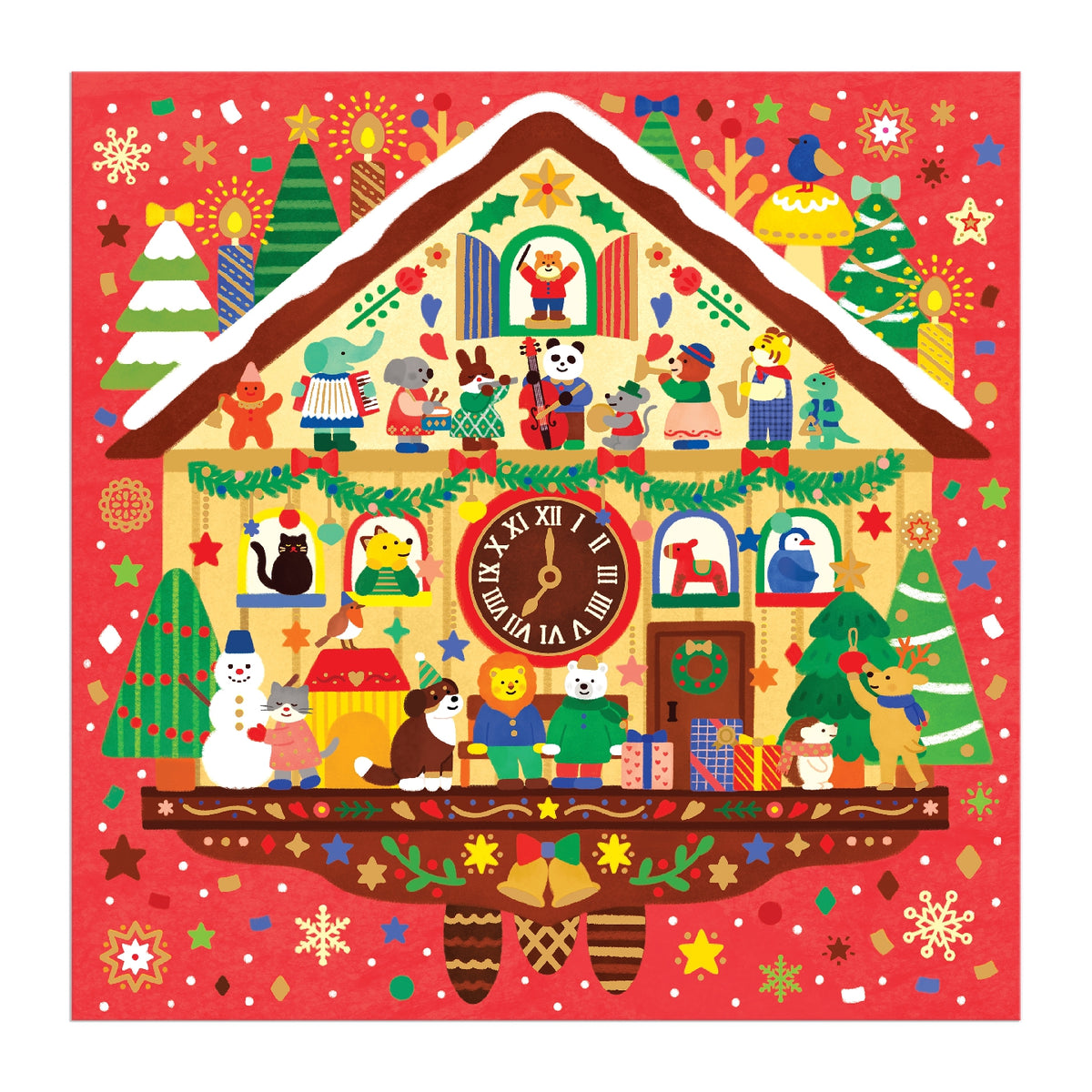 MUDPUPPY Christmas Time 500 Piece Foil Puzzle