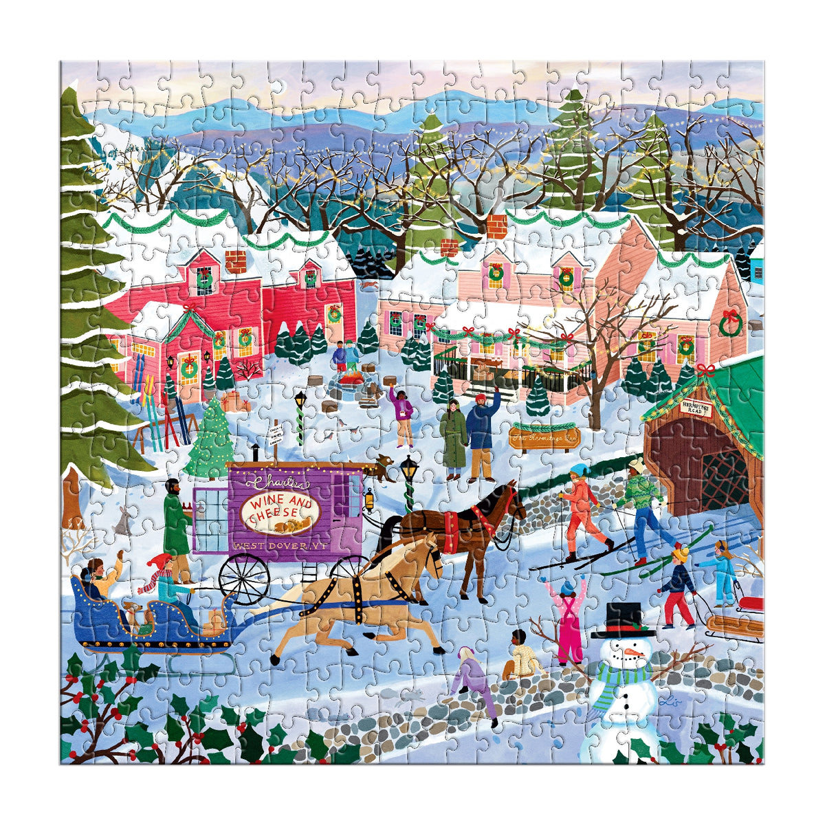 GALISON Little Winter Town 300 Piece Puzzle