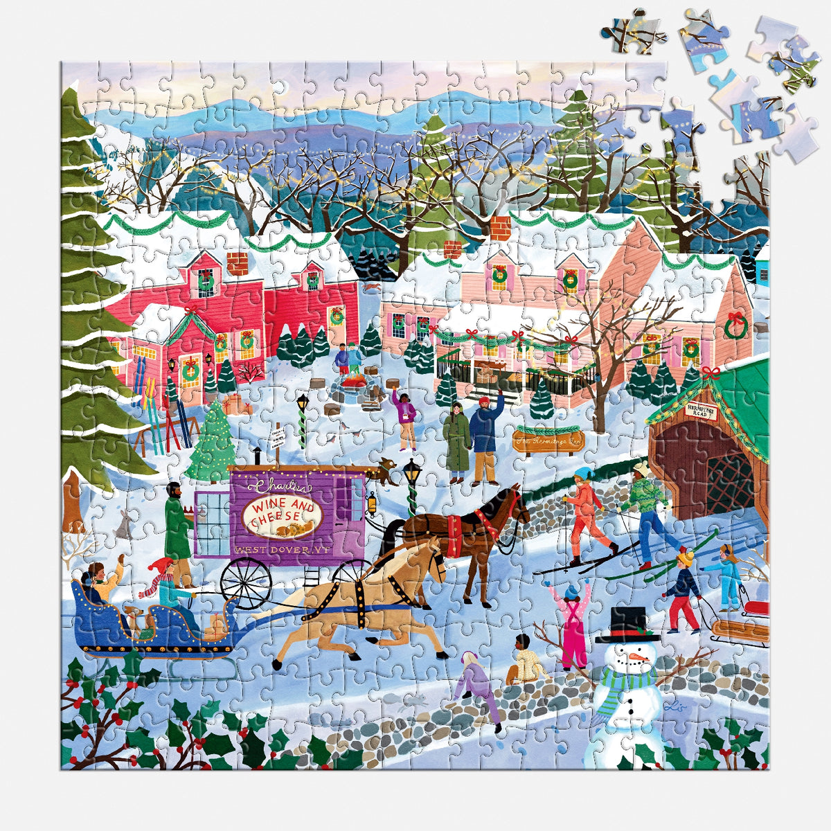 GALISON Little Winter Town 300 Piece Puzzle