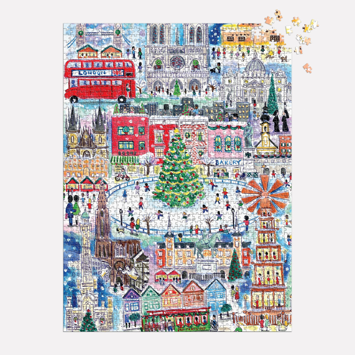 GALISON Michael Storrings Christmas Around The World 1500 Piece Puzzle