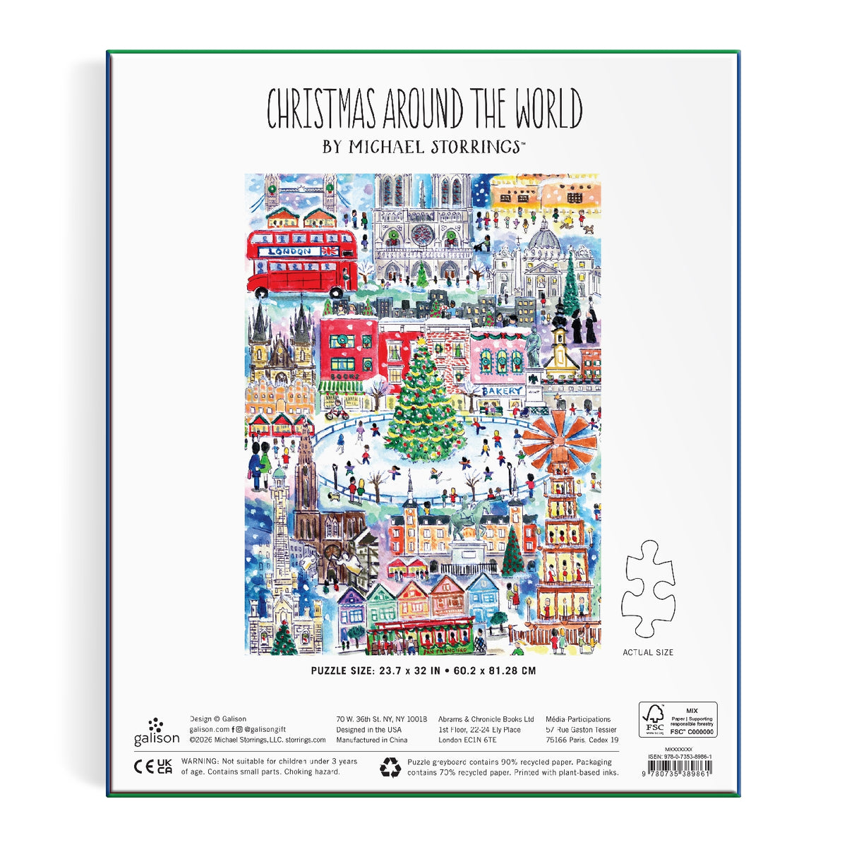 GALISON Michael Storrings Christmas Around The World 1500 Piece Puzzle