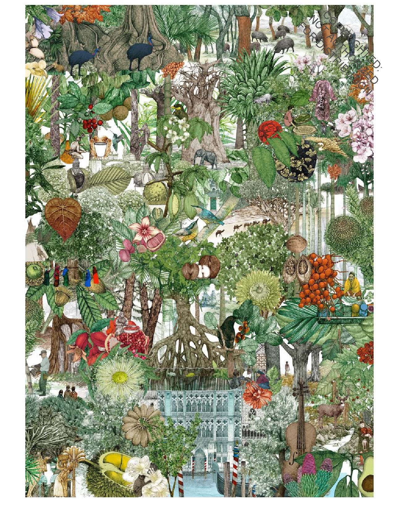 LAURENCE KING Around the World in 50 Trees 1000 Piece Puzzle