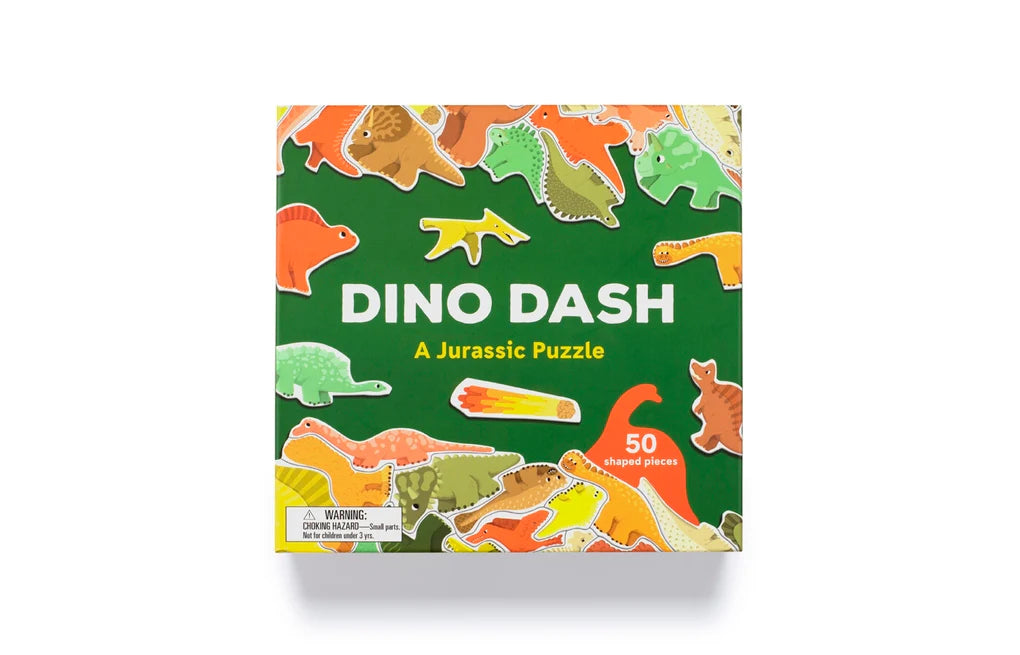LAURENCE KING Dino Dash A Jurassic Puzzle with 50 shaped pieces