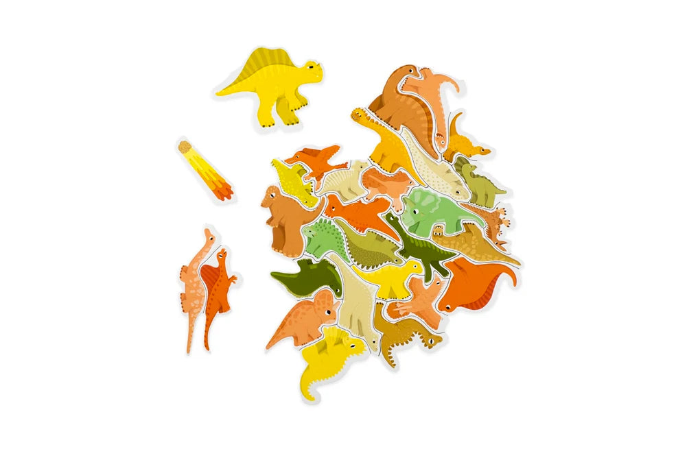 LAURENCE KING Dino Dash A Jurassic Puzzle with 50 shaped pieces