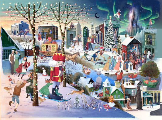 LAURENCE KING A Book Lover's Christmas 1000 Piece Puzzle