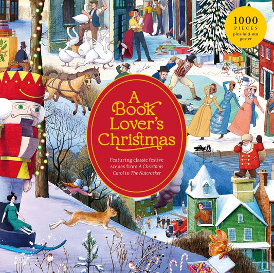 LAURENCE KING A Book Lover's Christmas 1000 Piece Puzzle