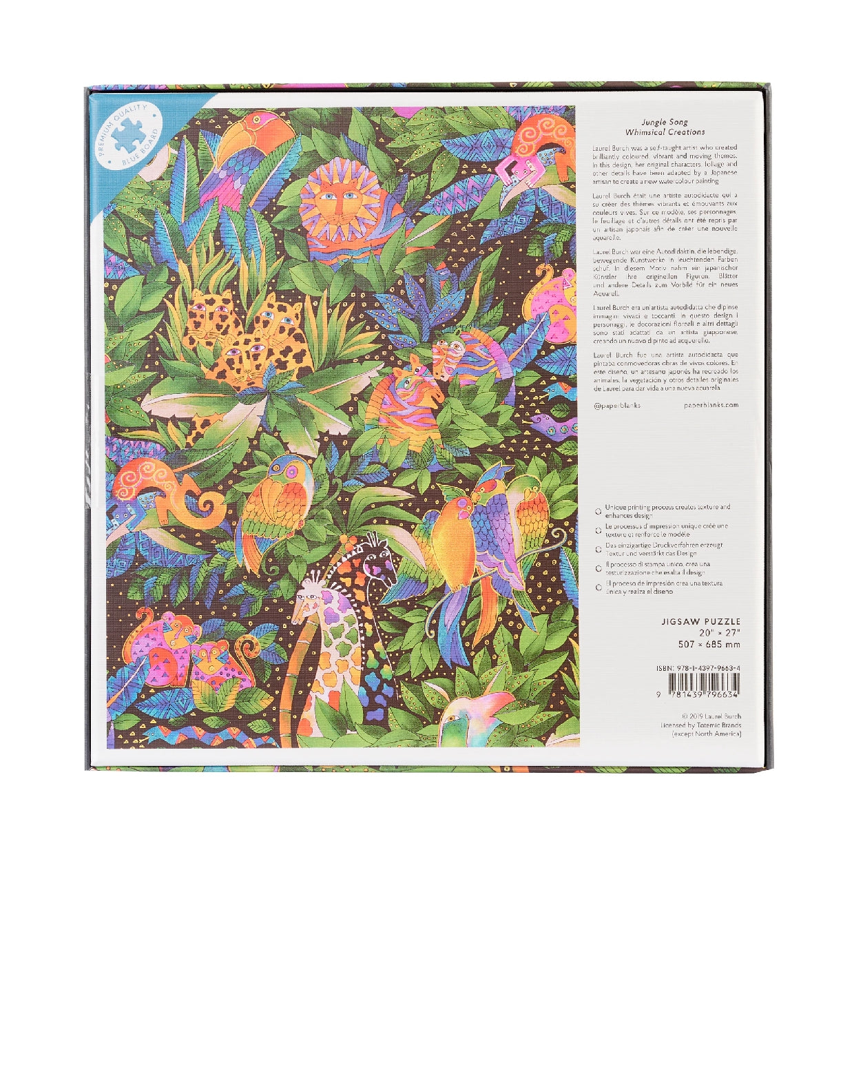 PAPERBLANKS Jungle Song 1000 Piece Jigsaw Puzzle, Laurel Burch Collection (Whimsical Creations)