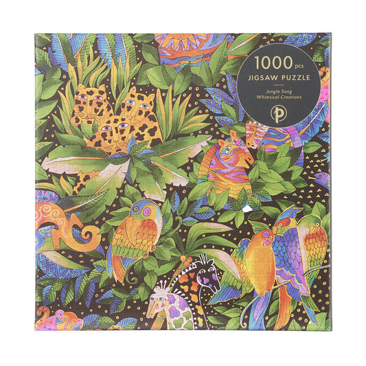 PAPERBLANKS Jungle Song 1000 Piece Jigsaw Puzzle, Laurel Burch Collection (Whimsical Creations)