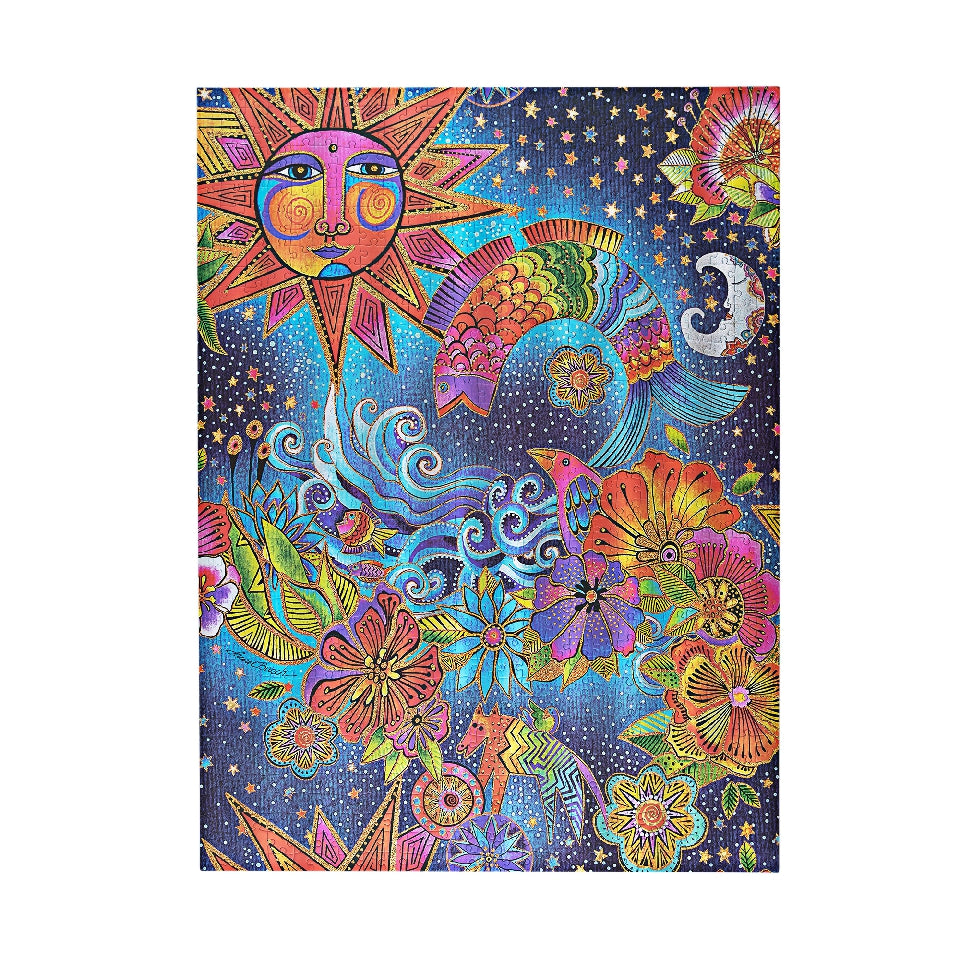 PAPERBLANKS Celestial Magic 1000 Piece Jigsaw Puzzle, Laurel Burch Collection (Whimsical Creations)