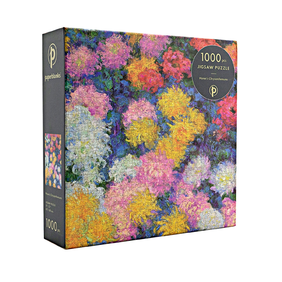 PAPERBLANKS Monet's Chrysanthemums 1000 Piece Jigsaw Puzzle