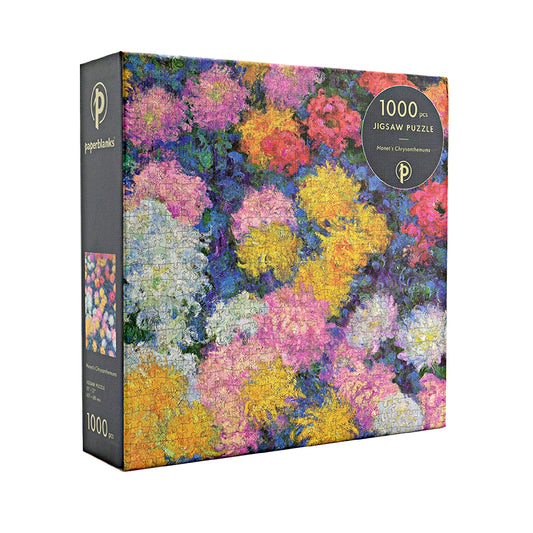 PAPERBLANKS Monet's Chrysanthemums 1000 Piece Jigsaw Puzzle