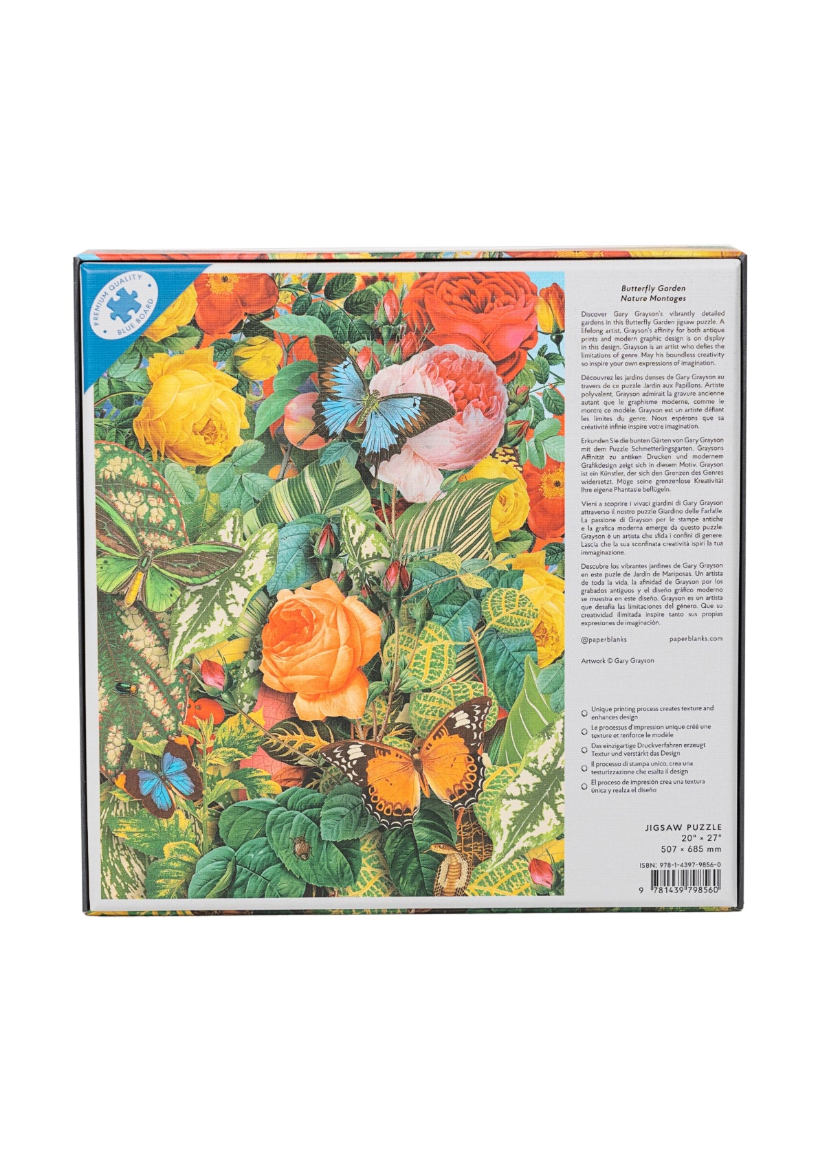PAPERBLANKS Nature Montages, Butterfly Garden, Puzzle, 1000 PC
