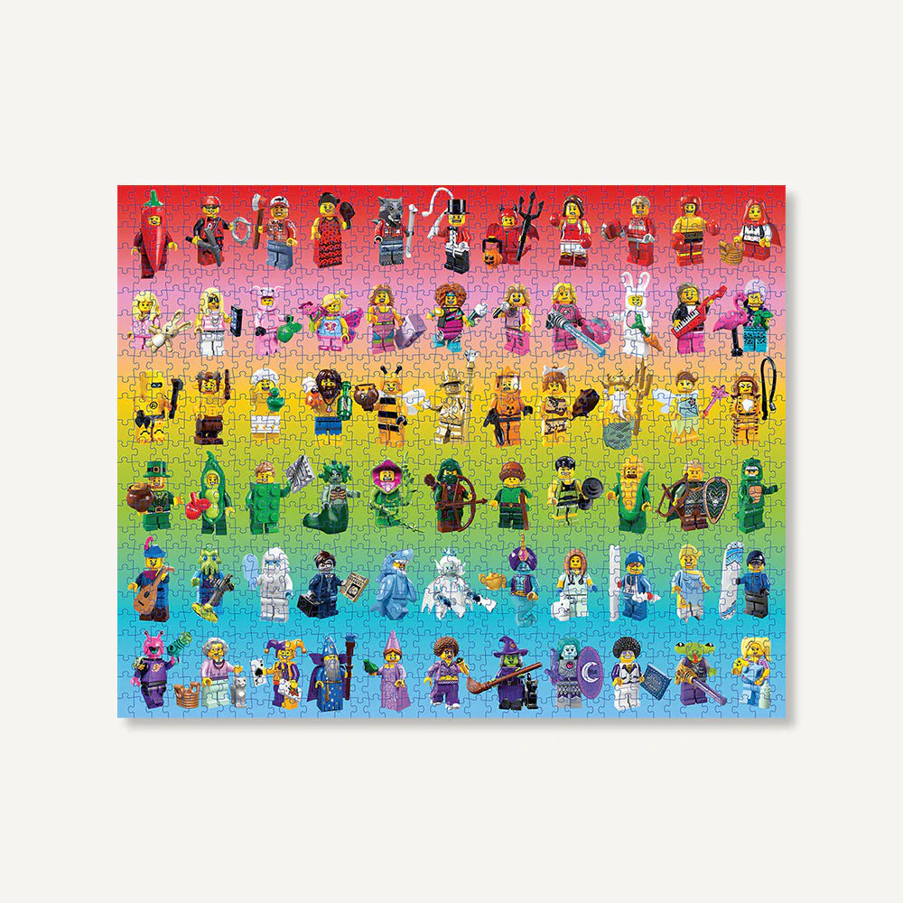 CHRONICLE BOOKS LEGO Minifigure Rainbow 1000-Piece Puzzle