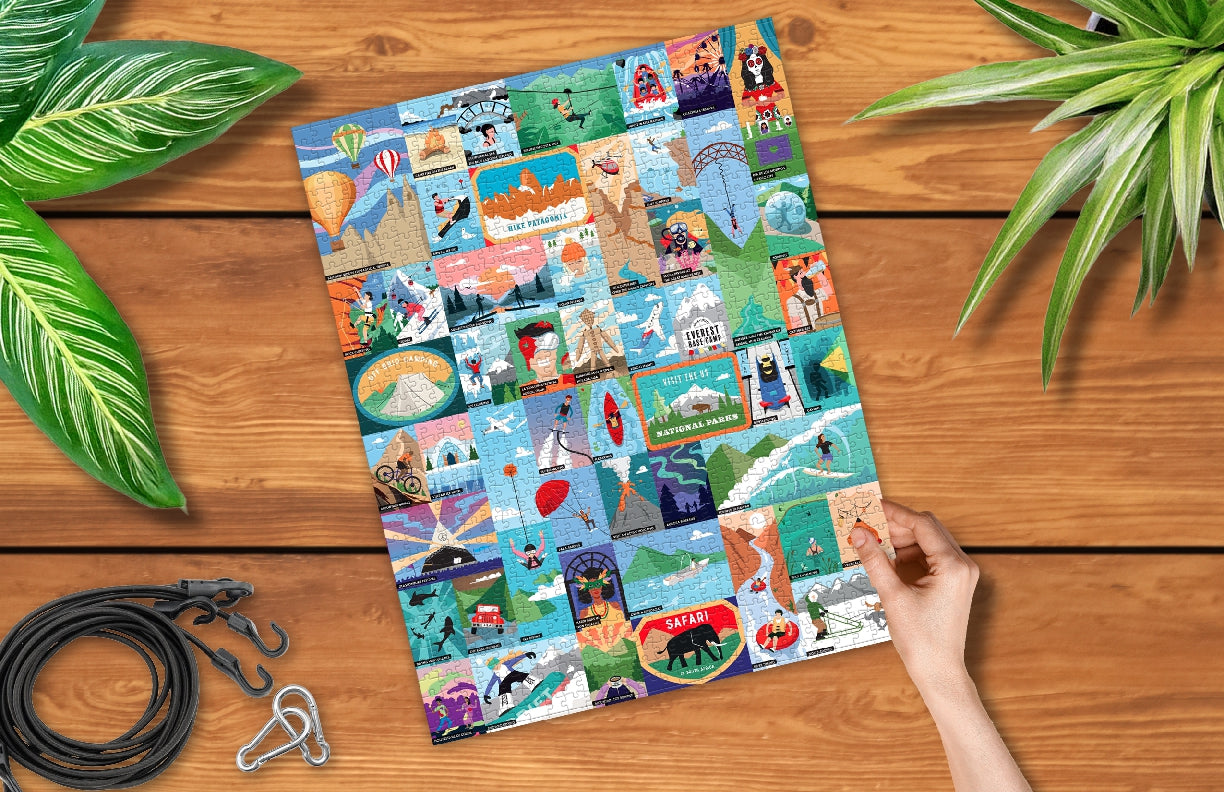 RIDLEY'S 50 Thrilling Experiences for Adventure Seekers 1000-piece Bucket List Jigsaw Puzzle