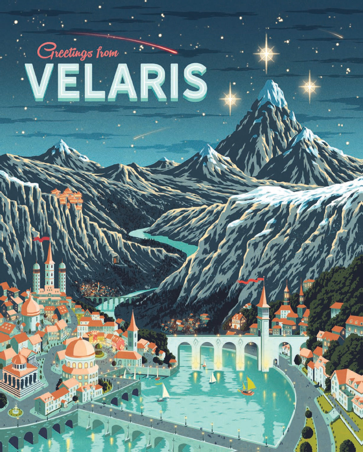 CHRONICLE BOOKS, A Court of Thorns and Roses Official Greetings from Velaris 1000-Piece Puzzle