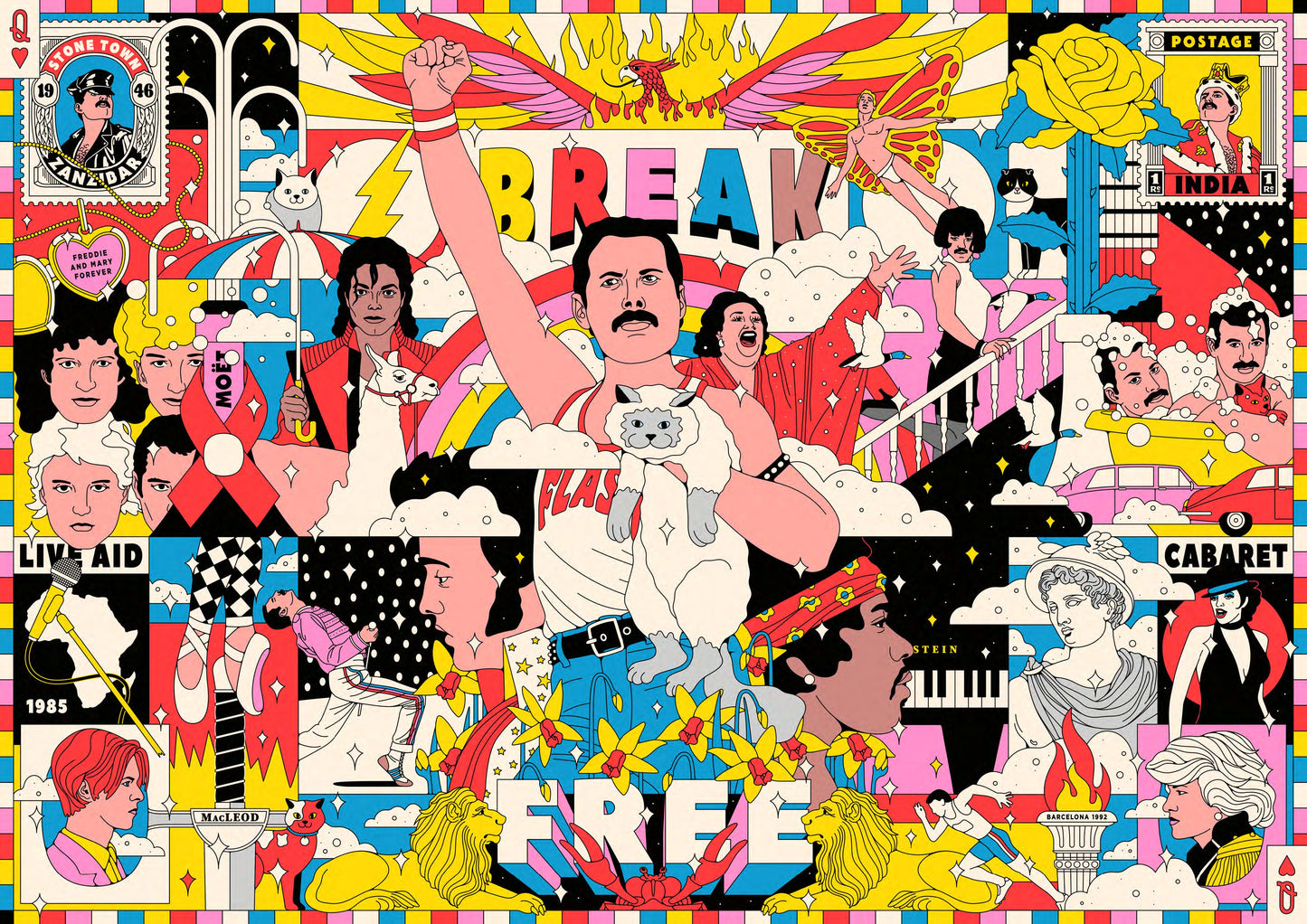 LAURENCE KING The World of Freddie Mercury 1000 Piece Puzzle