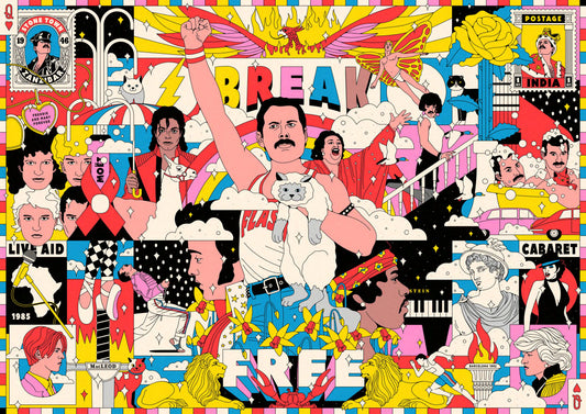 LAURENCE KING The World of Freddie Mercury 1000 Piece Puzzle