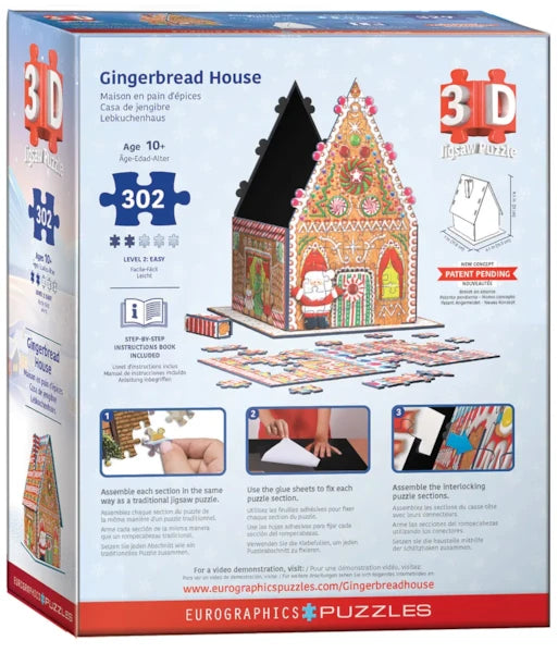 EUROGRAPHICS 3D Gingerbread House 302-Piece Puzzle