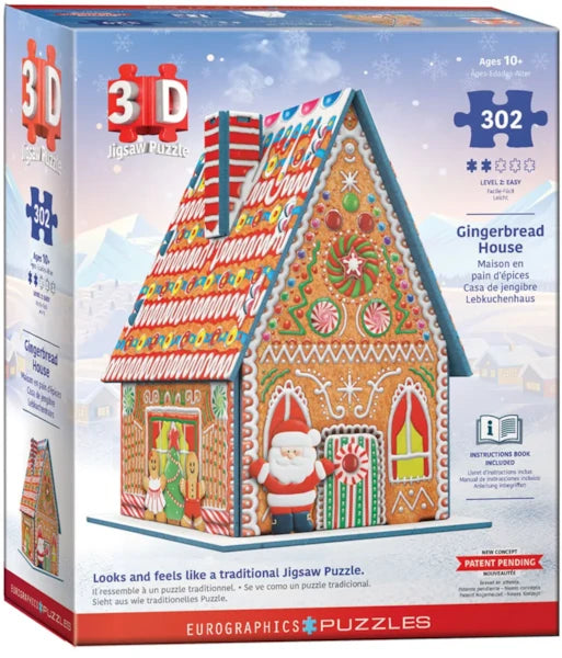 EUROGRAPHICS 3D Gingerbread House 302-Piece Puzzle