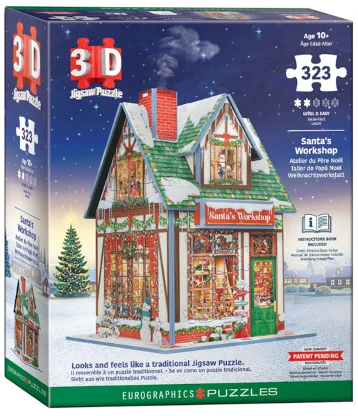 EUROGRAPHICS 3D Santa's Workshop 323-Piece Puzzle