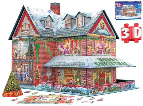 EUROGRAPHICS 3D Christmas House 1100-Piece Puzzle