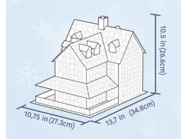 EUROGRAPHICS 3D Christmas House 1100-Piece Puzzle