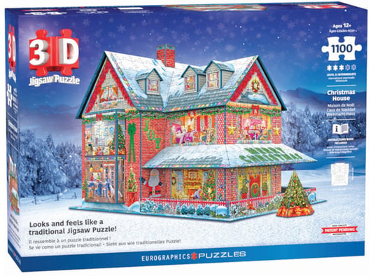 EUROGRAPHICS 3D Christmas House 1100-Piece Puzzle