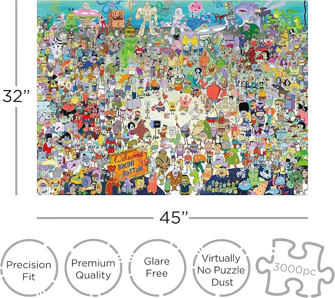 AQUARIUS SpongeBob SquarePants 3000 Piece Jigsaw Puzzle