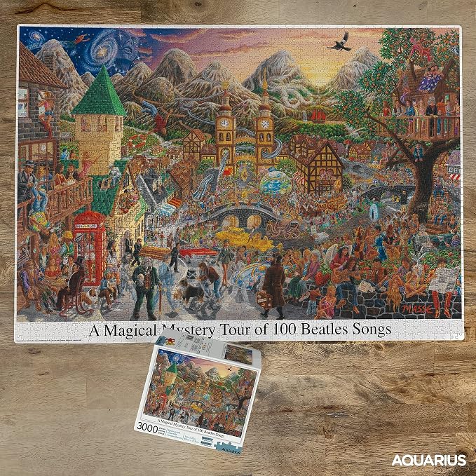 AQUARIUS Magical Mystery Tour of 100 Beatles Songs 3000 Piece Jigsaw Puzzle