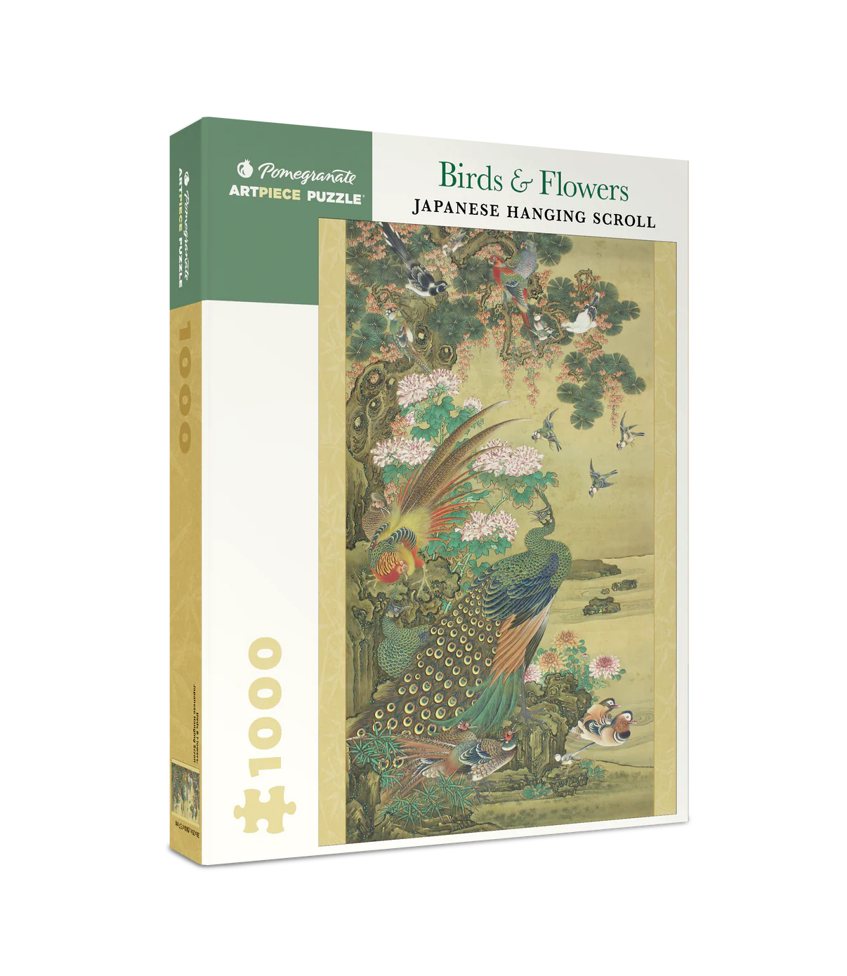 Pomegranate, Birds & Flowers: Japanese Hanging Scroll 1000-Piece Jigsaw Puzzle