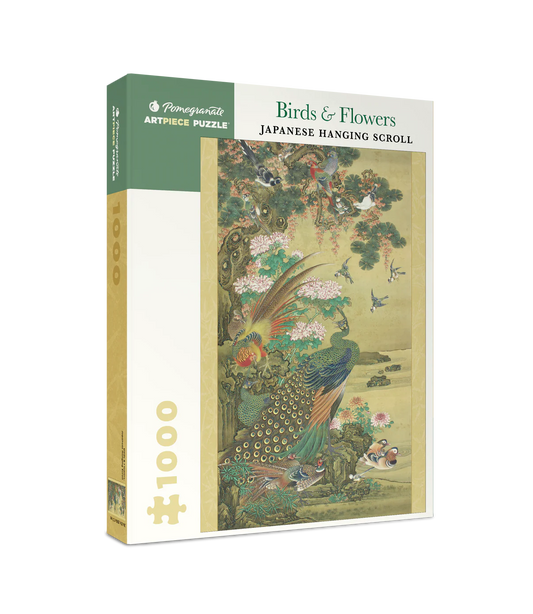 Pomegranate, Birds & Flowers: Japanese Hanging Scroll 1000-Piece Jigsaw Puzzle