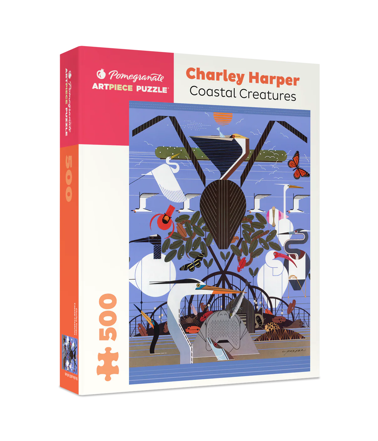 Pomegranate, Charley Harper: Coastal Creatures 500-Piece Jigsaw Puzzle