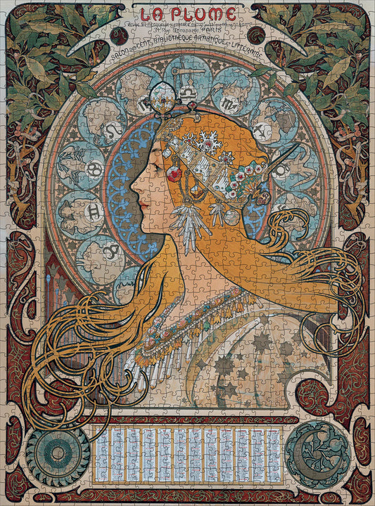 Pomegranate, Alphonse Mucha: Zodiac 1000-Piece Jigsaw Puzzle
