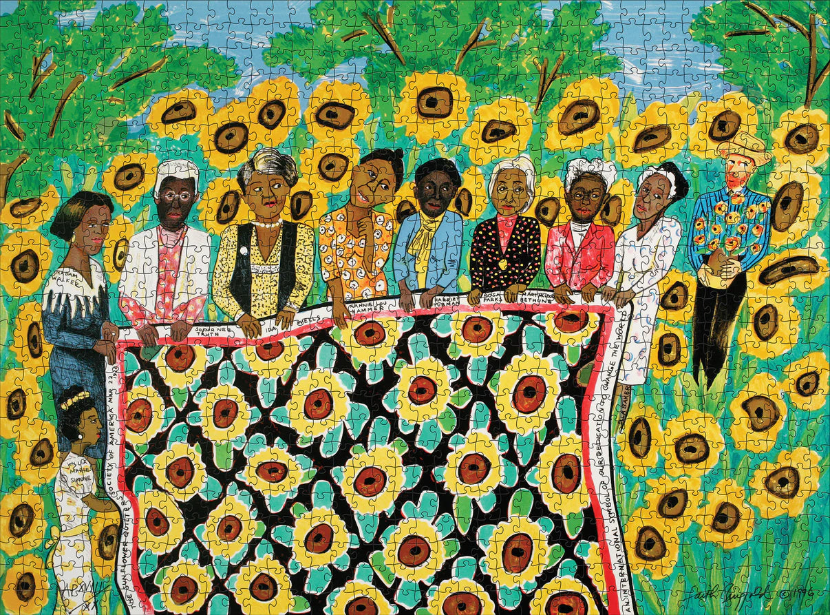 Pomegranate, Faith Ringgold: Sunflower Quilting Bee at Arles 1000-Piece Jigsaw Puzzle