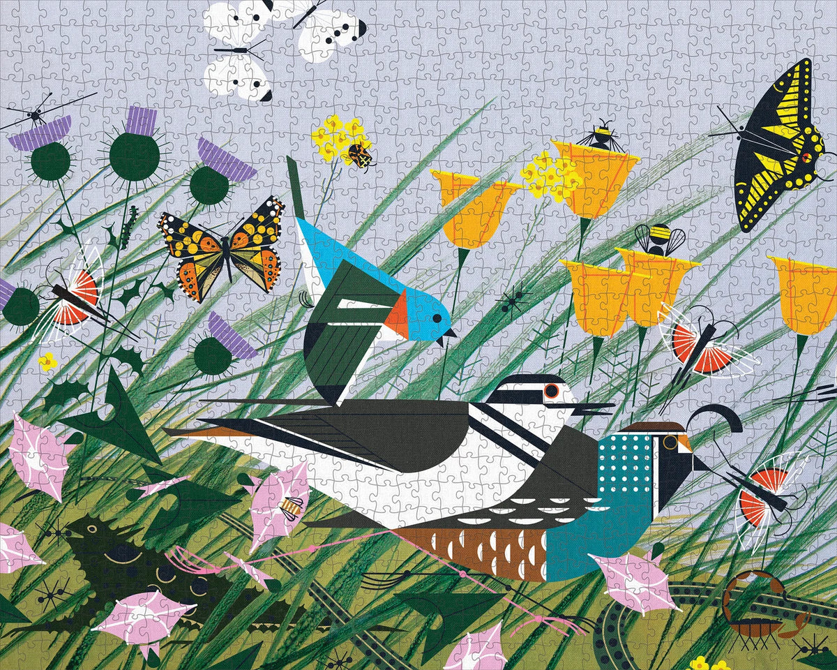 Pomegranate, Charley Harper: Once There Was a Field 1000-Piece Jigsaw Puzzle