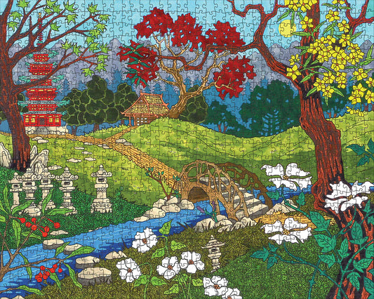 Pomegranate, CJ Hurley: At the Japanese Garden 1000-Piece Jigsaw Puzzle