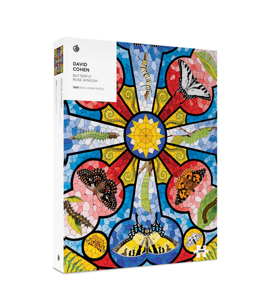 Pomegranate, David Cohen: Butterfly Rose Window 1000-Piece Jigsaw Puzzle