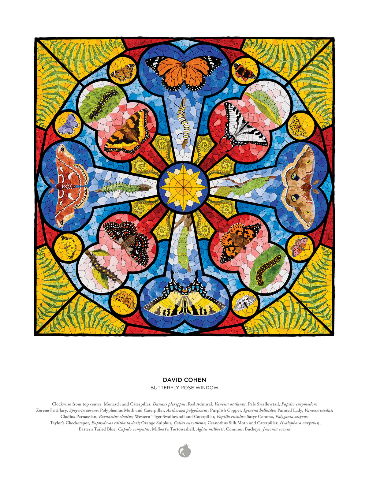 Pomegranate, David Cohen: Butterfly Rose Window 1000-Piece Jigsaw Puzzle