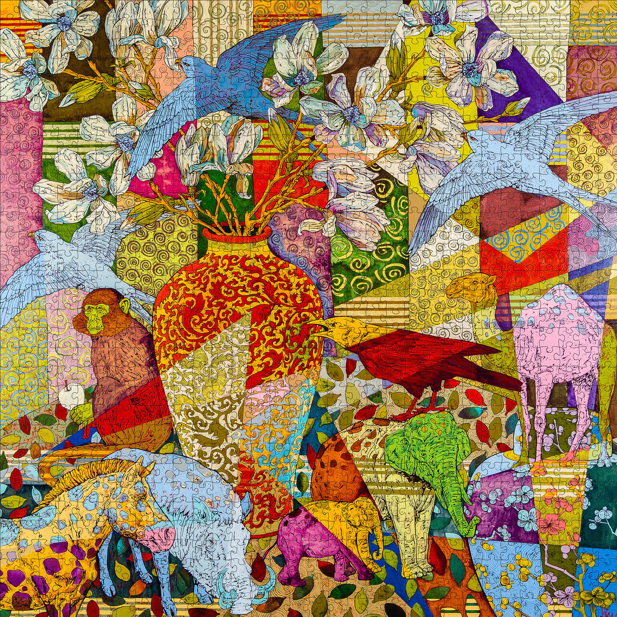 Pomegranate, Grant Leier: Quilt 1000-Piece Jigsaw Puzzle