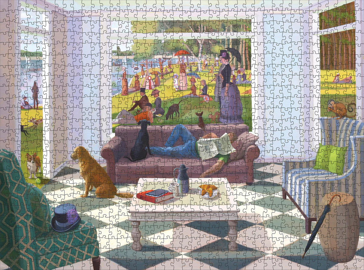 Pomegranate, Kathryn Freeman: The Sunday Paper 1000-Piece Jigsaw Puzzle