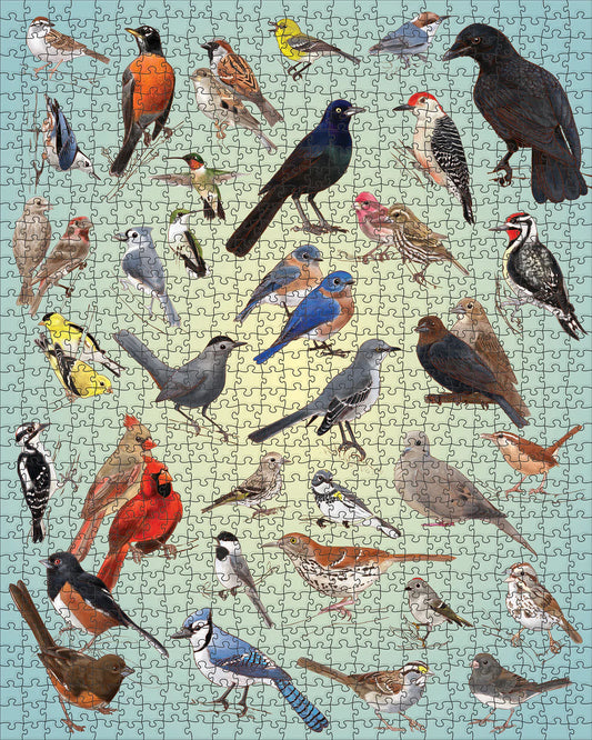 Pomegranate, Casey Girard: Backyard Birds 1000-Piece Jigsaw Puzzle