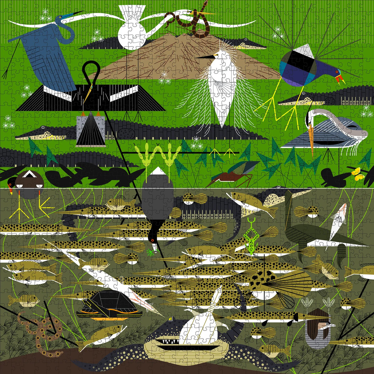 Pomegranate, Charley Harper: The Everglades 1000-Piece Jigsaw Puzzle